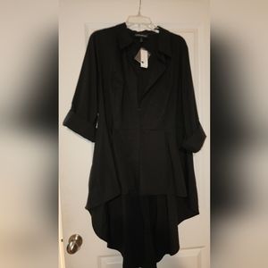 Lane Bryant hi-low button down top
